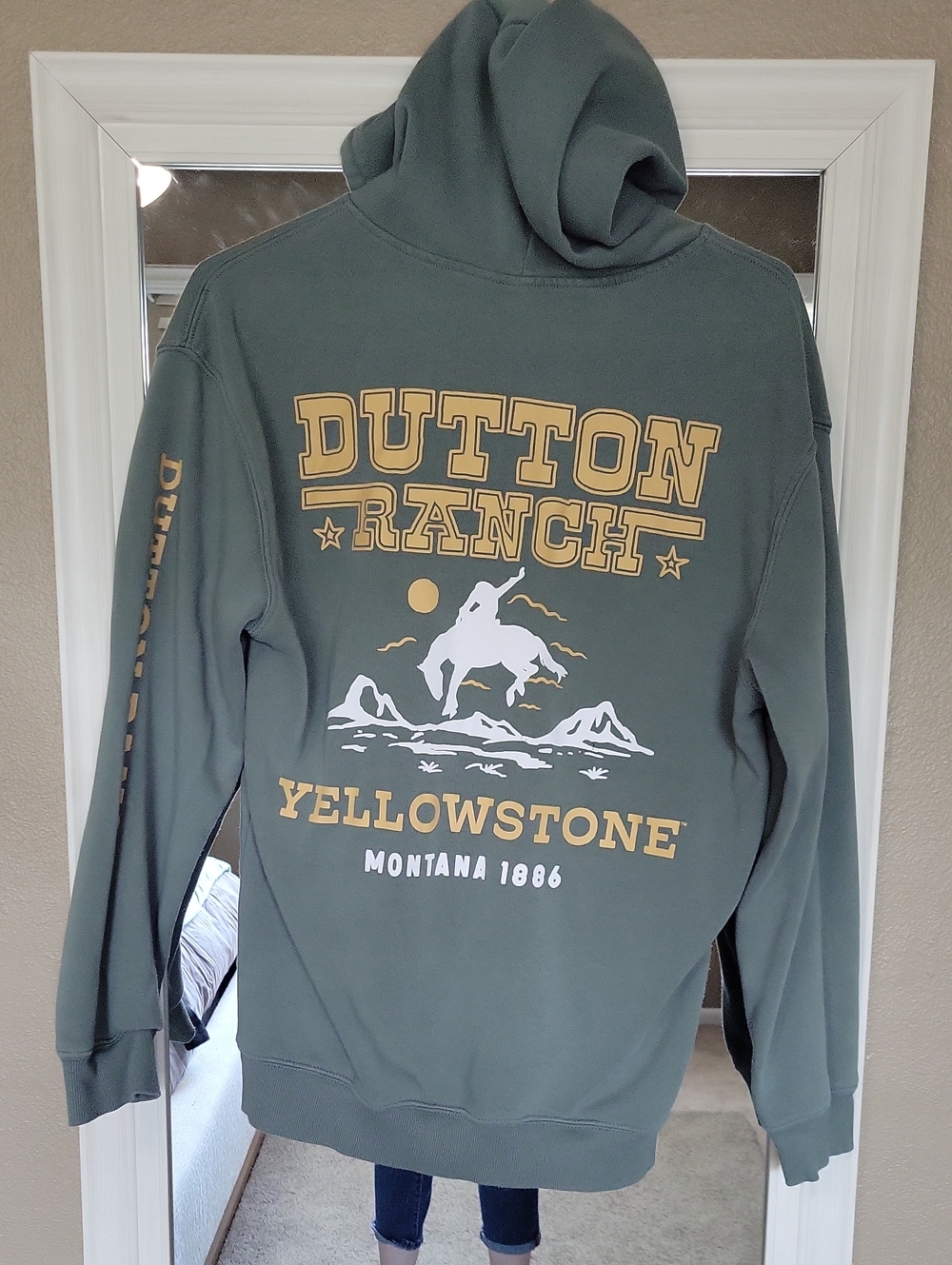 Dutton Ranch Yellowstone Pullover Hoodie - Sage Green